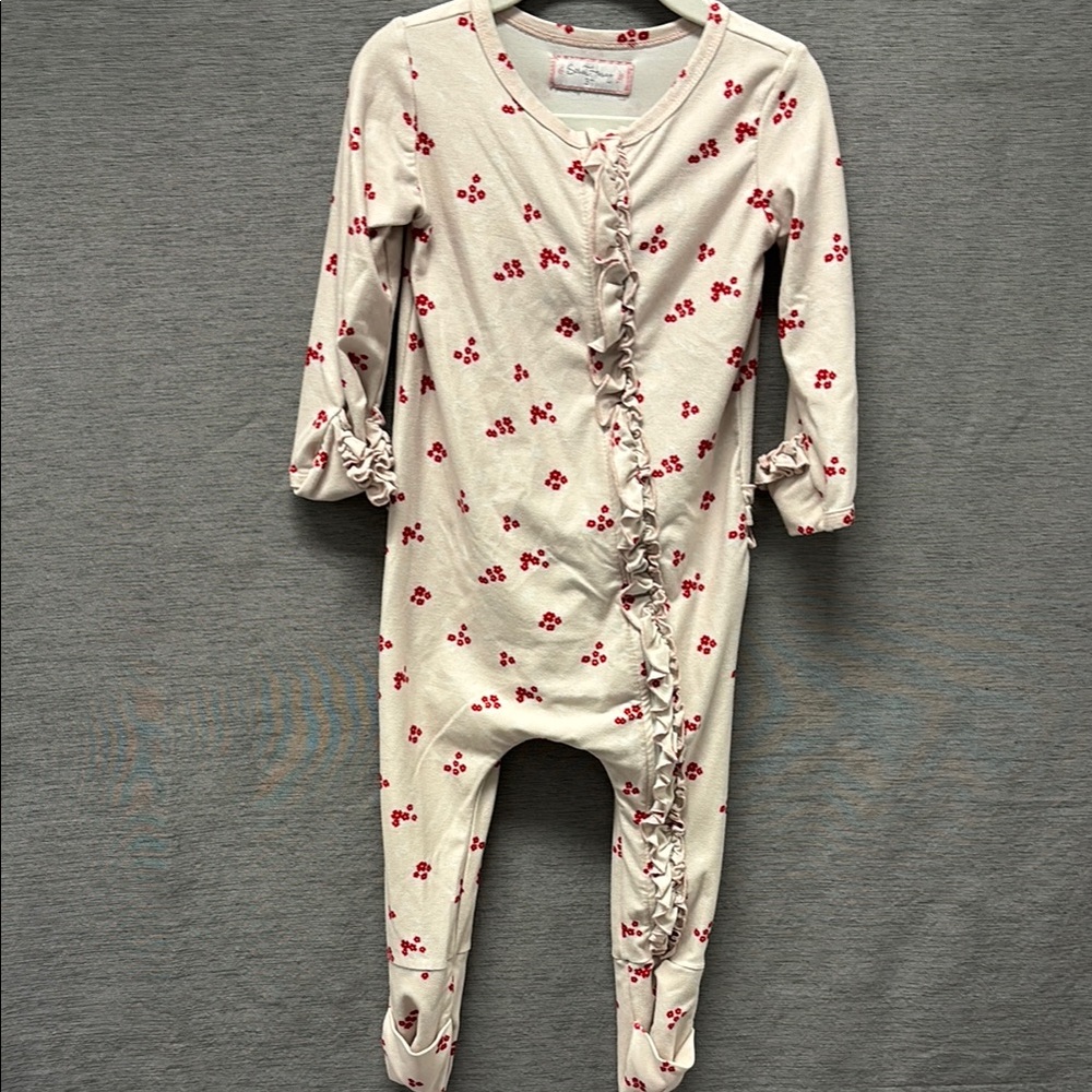 Sweet honey layette red flower sleeper